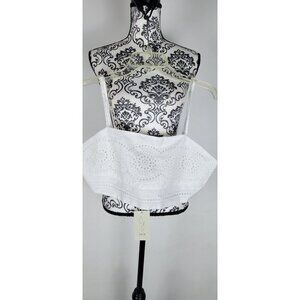 JOIE Top Strappy Tube  Blend Cropped Top Size  XLarge White Linen New